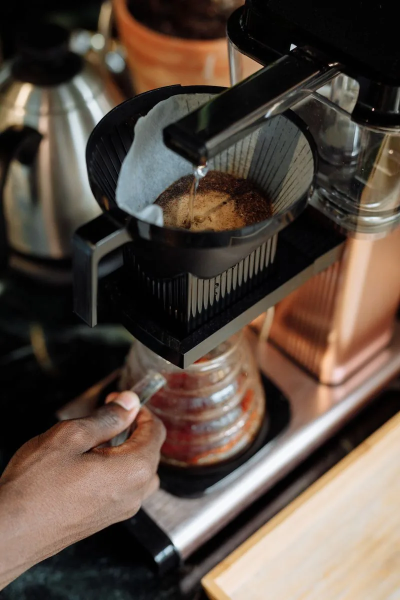 Pour-over coffee preparation
