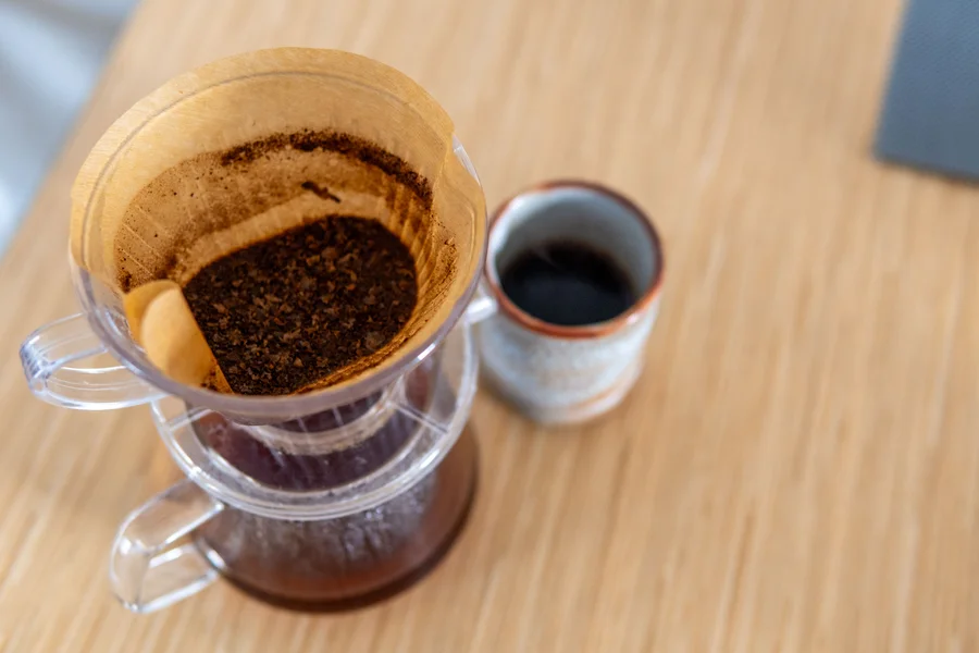 Freshly brewed cup of Crested Creek mountain coffee