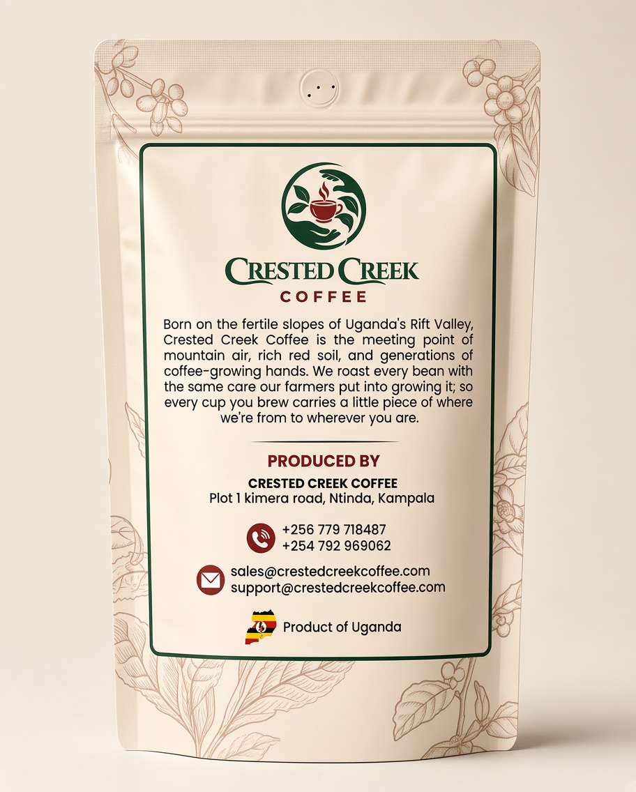 Bag of Robusta coffee, front label